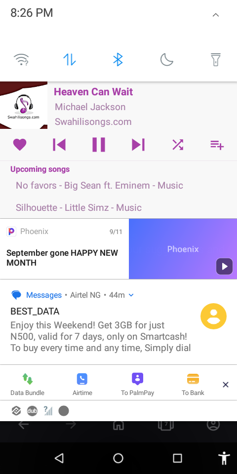 Here, you can see &quot;upcoming songs displayed to give you more sense of what's coming up beneath currently playing..... This feature really would be great